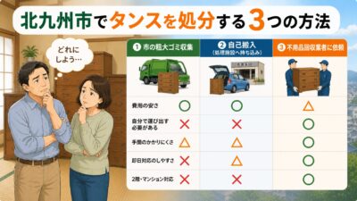 北九州市でタンスを処分する3つの方法