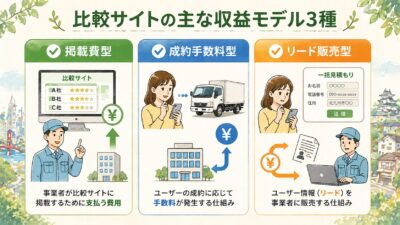 比較サイトの主な収益モデル3種