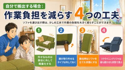 自分で搬出する場合：作業負担を減らす4つの工夫