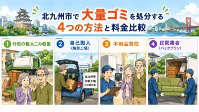 北九州市で大量ゴミを処分する4つの方法と料金比較