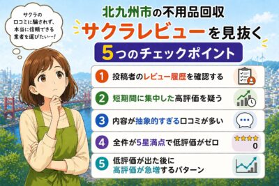 北九州市の「不用品回収業者のサクラレビューを見抜く5つのチェックポイント