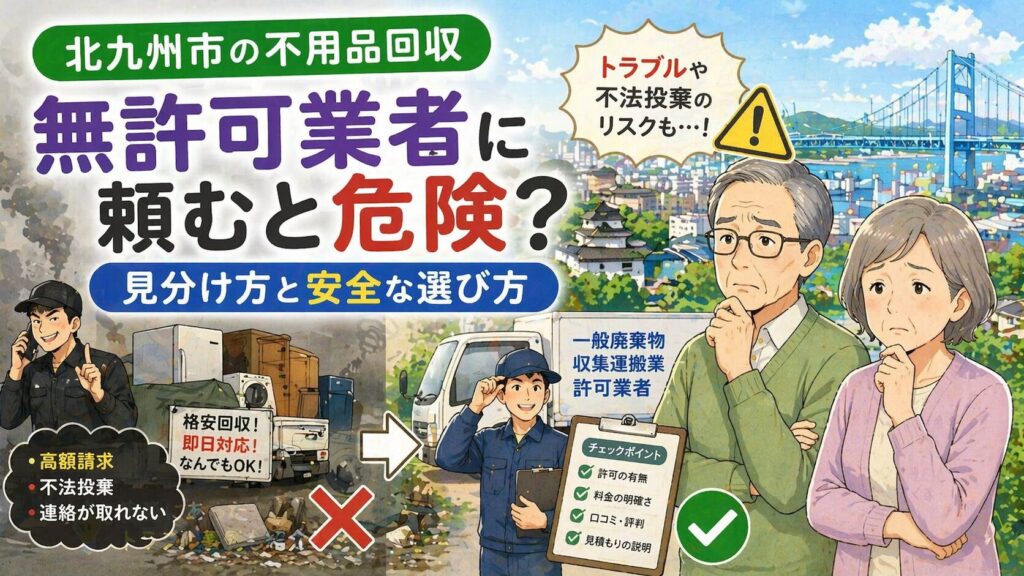 北九州市の不用品回収｜無許可業者に頼むと危険？見分け方と安全な選び方