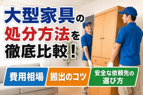 大型家具の処分方法を徹底比較！費用相場・搬出のコツ・安全な依頼先の選び方