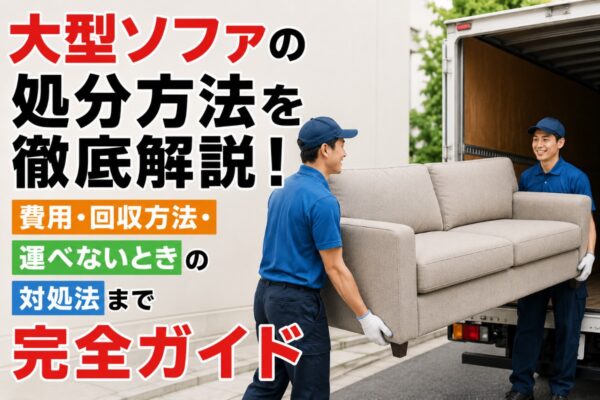 大型ソファの処分方法を徹底解説！費用・回収方法・運べないときの対処法まで完全ガイド