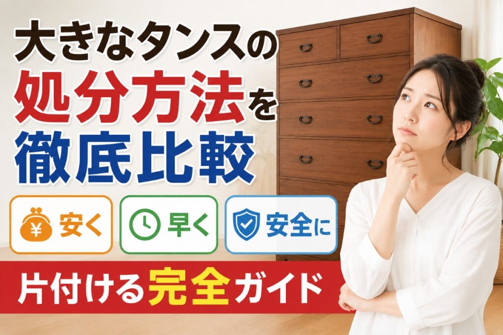 大きなタンスの処分方法を徹底比較｜安く・早く・安全に片付ける完全ガイド