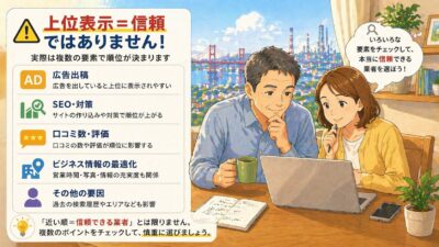 Googleマップで不用品回収業者を調べるときの正しい見方