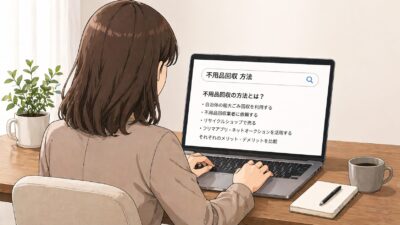 北九州市在住のOLが不用品処分について検索する様子
