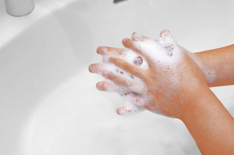感染対策の手洗い徹底