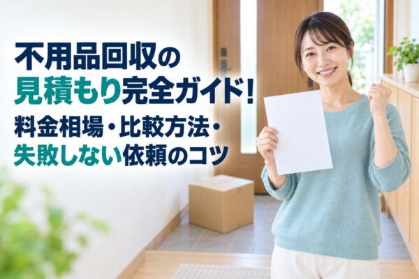 不用品回収の見積もり完全ガイド！料金相場・比較方法・失敗しない依頼のコツ