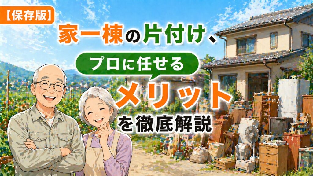 【保存版】家一棟の片付け、プロに任せるメリットを徹底解説