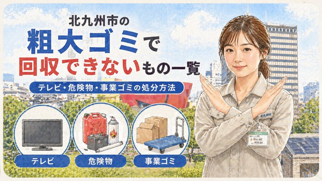 北九州市の粗大ゴミで回収できないもの一覧 テレビ・危険物・事業ゴミの処分方法