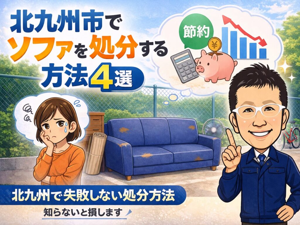 北九州市でソファを処分する方法4選 運べない・急ぎでも失敗しない対処法