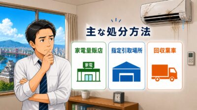 北九州市でエアコンを処分する主な手段