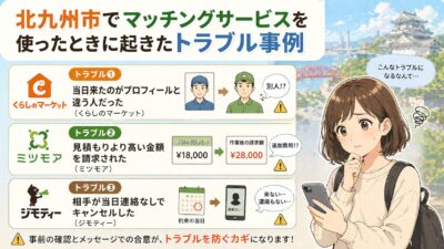 北九州市でマッチングサービスを使ったときに起きたトラブル事例