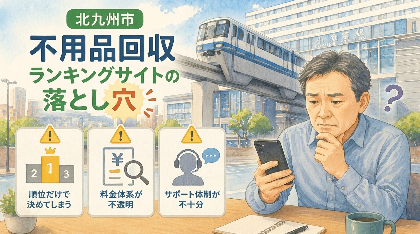 北九州市で不用品回収業者のランキングサイトの落とし穴