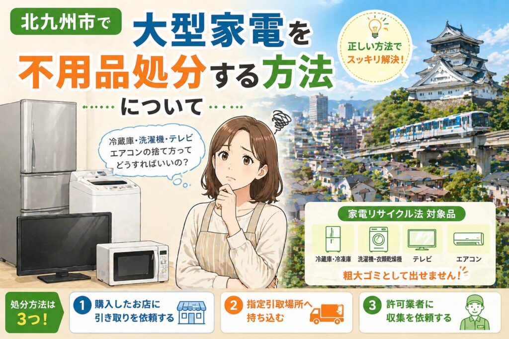北九州市で大型家電を不用品処分する方法について