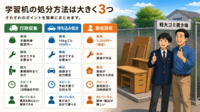 北九州市で学習机の処分方法