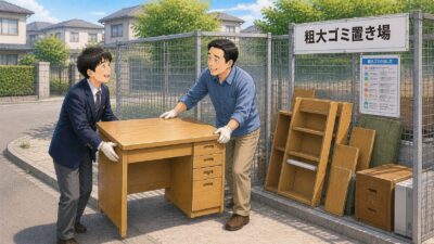 北九州市で粗大ゴミに出すため解体した学習机