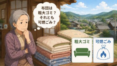 北九州市で老婆が布団は粗大ゴミなのか家庭ゴミなのか迷っている