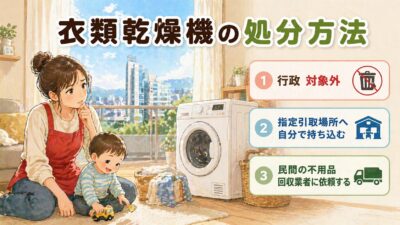 北九州市で衣類乾燥機の処分方法