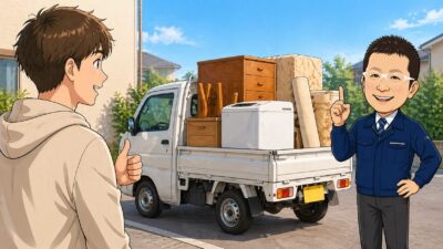 北九州市のアシスト北九が粗大ゴミ回収した様子