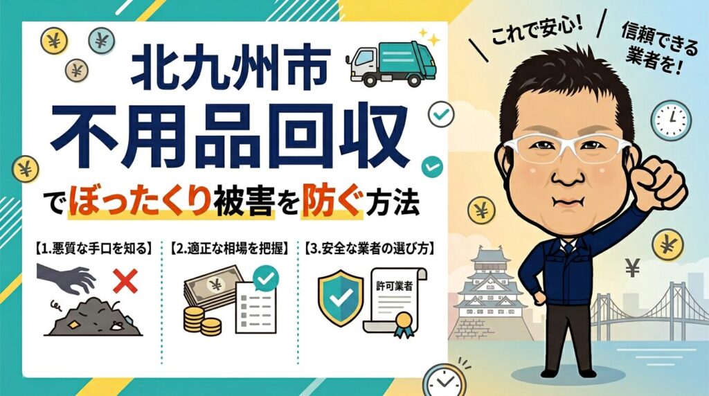 北九州市の不用品回収でぼったくり被害を防ぐ方法｜手口・相場・安全な業者の選び方