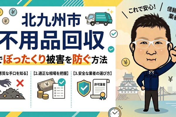北九州市の不用品回収でぼったくり被害を防ぐ方法｜手口・相場・安全な業者の選び方