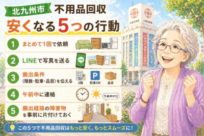 北九州市の不用品回収で安くなる行動