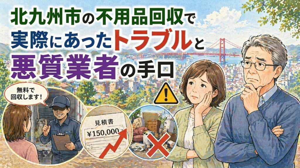 北九州市の不用品回収で実際にあったトラブルと悪質業者の手口