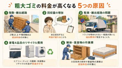 北九州市の粗大ゴミ料金が高くなる要因
