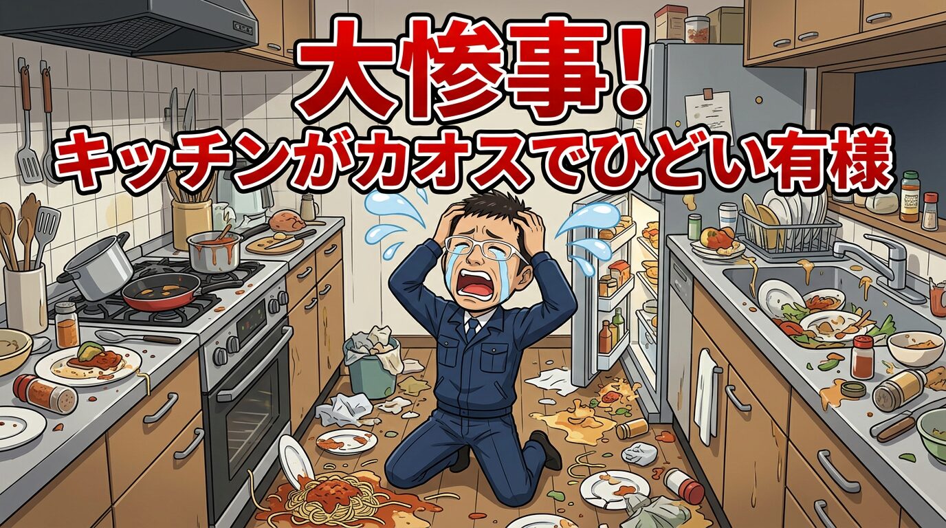 大惨事！キッチンがカオスでひどい有様