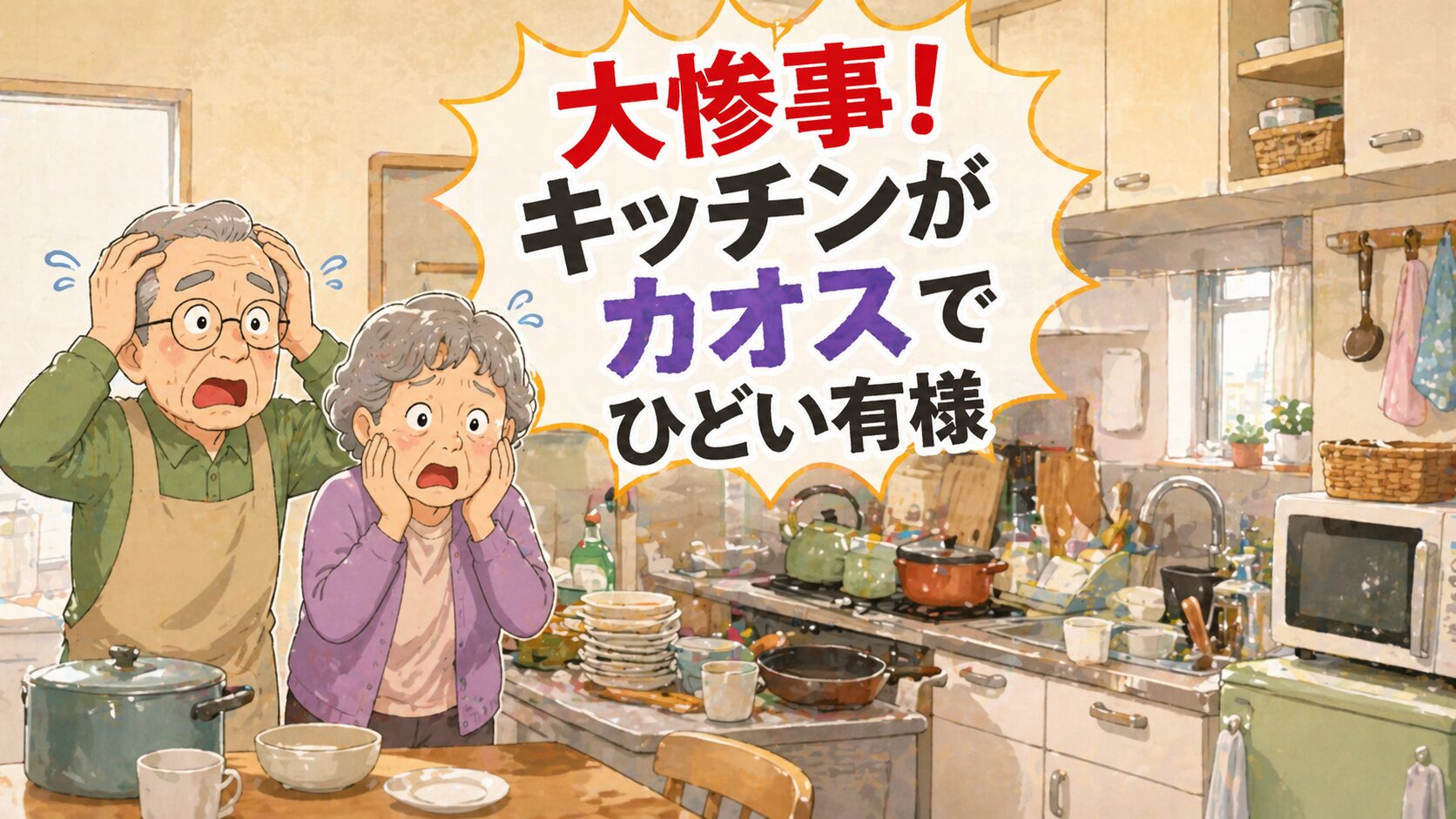 大惨事！キッチンがカオスでひどい有様