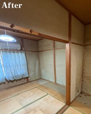 婚礼家具を撤去した後の和室｜不用品回収後のアフター写真