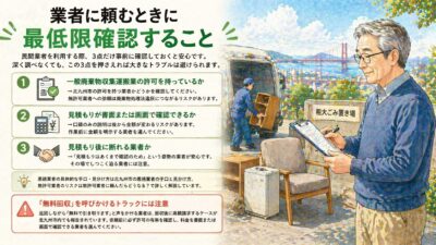 業者に頼むときに最低限確認すること