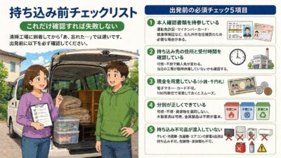 自己搬入する前に確認すること