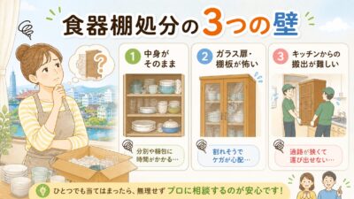 食器棚処分の３つの壁